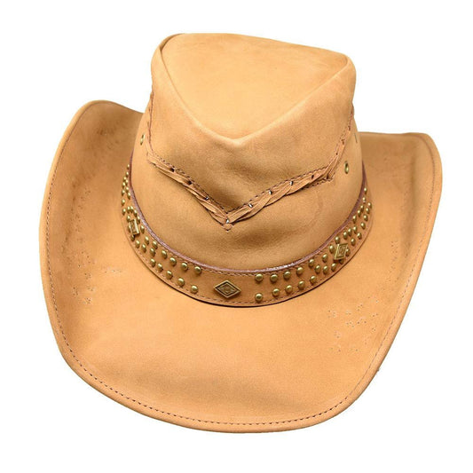 BULLHIDE Leather Collection Women's Hidden Pleasures Top Grain Leather Cowboy Hat with 3 3/8" Brim