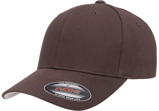 Flexfit/Yupoong Cotton Twill Fitted Cap (XX-Large, Brown)