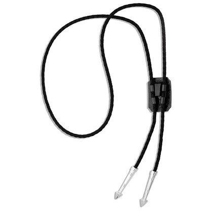 Montana Silversmiths Western Lifestyle Braided Leather Cord Silver Finished Arrow Pointed Tips Southwestern Style Bolo Tie