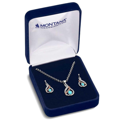Montana Silversmiths Western Lifestyle Crafted Turquoise Jewelry Set