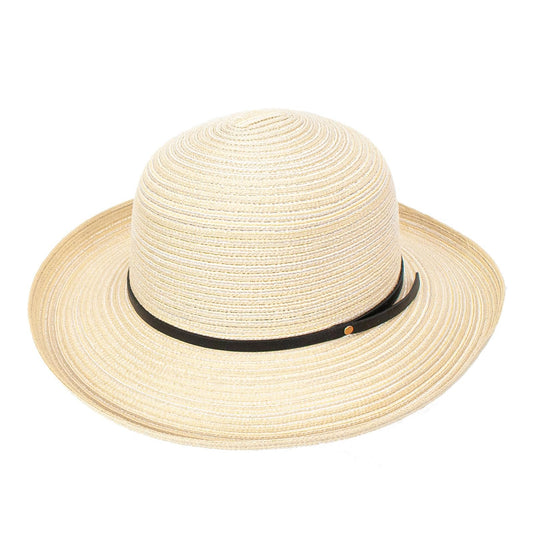 Peter Grimm Women's Rene Resort Packable Crushable Beach Summer Sun Hat, Beige, One Size