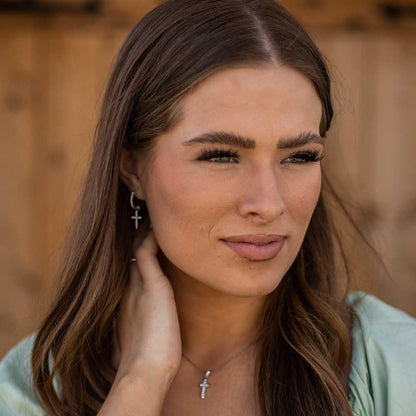 Montana Silversmiths Western Lifestyle Cross Earrings