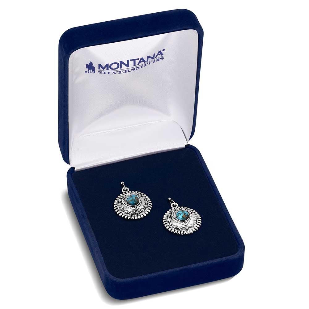 Montana Silversmiths Western Lifestyle Crafted Turquoise Drop/Dangle Earrings