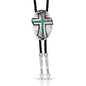 Montana Silversmiths Western Lifestyle Braided Leather Cord Silver Finished Arrow Pointed Tips Southwestern Style Bolo Tie