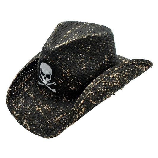 Peter Grimm Ltd Unisex Keith Straw Cowboy Hat Black One Size