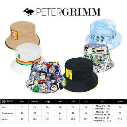 Peter Grimm Peanuts Cartoon Collection, Unisex Character Bucket Hats