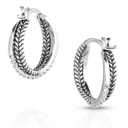 Montana Silversmiths Western Lifestyle Hoop Lever/Latch Earrings