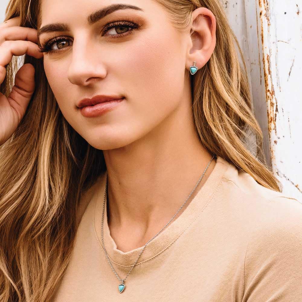 Montana Silversmiths Western Lifestyle Crafted Turquoise Jewelry Set