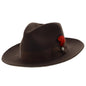 Stetson Men's Gurnee Crushable Soft Wool Felt Fedora Hat | Can Be Packed in a Travel Bag | Grosgrain Ribbon Hatband