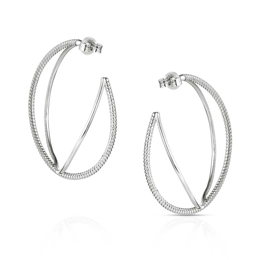 Montana Silversmiths Western Lifestyle Hoop Stud/Post Earrings