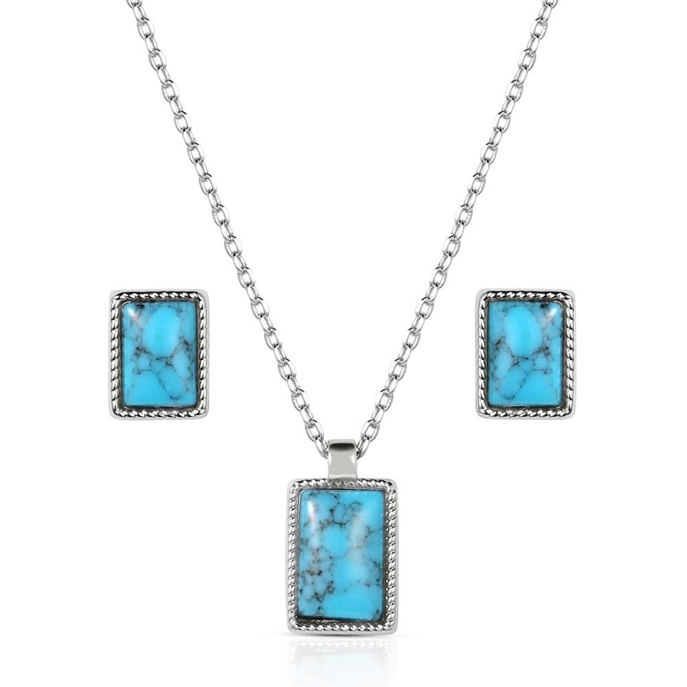 Montana Silversmiths Western Lifestyle Crafted Turquoise Jewelry Set
