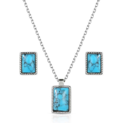 Montana Silversmiths Western Lifestyle Crafted Turquoise Jewelry Set