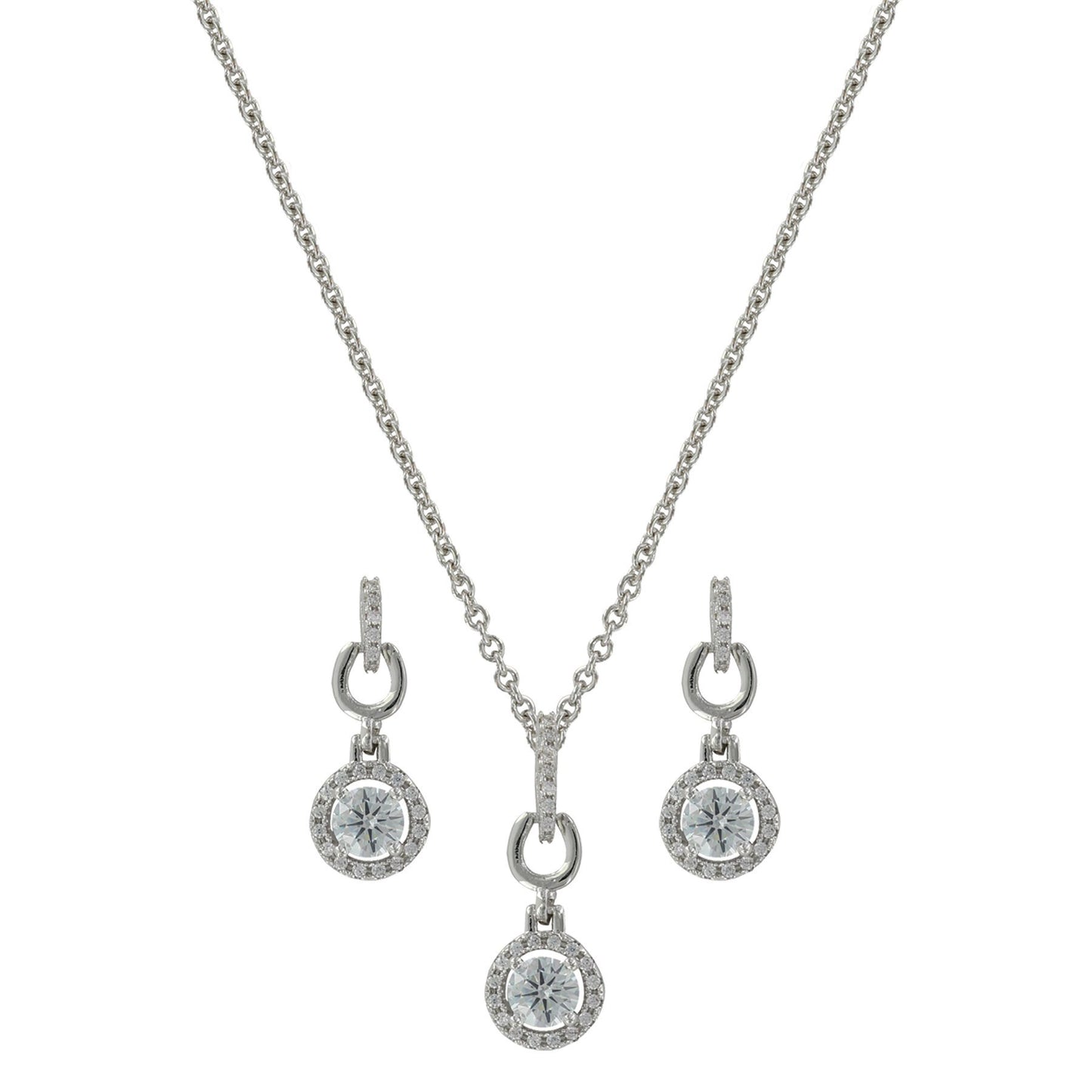 Montana Silversmiths Halo and Horseshoes Jewelry Set - JS3808