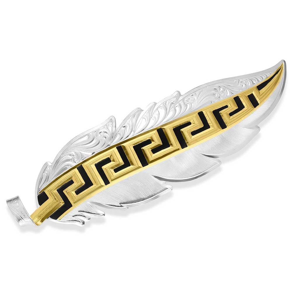 Montana Silversmiths Hand Painted Western Lifestyle Cowboy Hat Band Feather