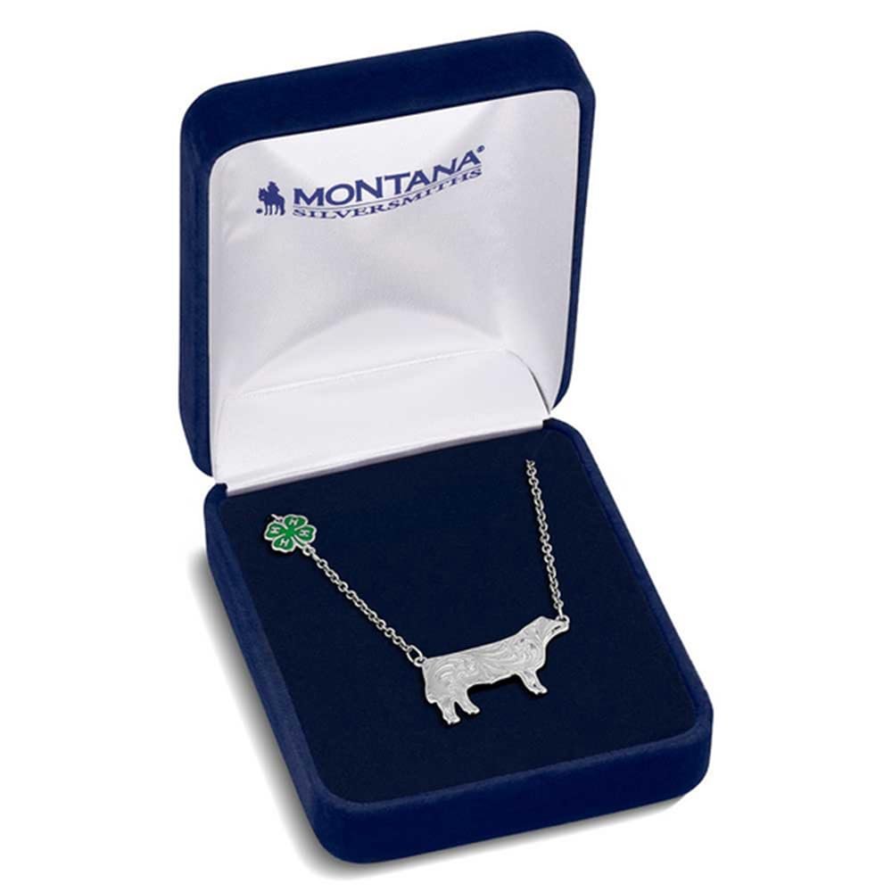 Montana Silversmiths Western Lifestyle 4-H Necklace (4-H Pig Showman)