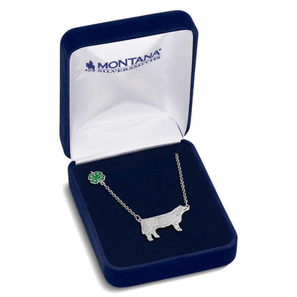 Montana Silversmiths Western Lifestyle 4-H Necklace (4-H Pig Showman)