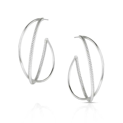 Montana Silversmiths Western Lifestyle Hoop Stud/Post Earrings