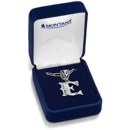 Montana Silversmiths Western Initial Pendant 18 Inch Adjustable Paperclip Chain Necklace