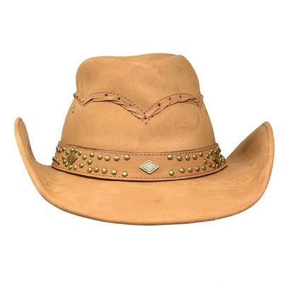 BULLHIDE Leather Collection Women's Hidden Pleasures Top Grain Leather Cowboy Hat with 3 3/8" Brim