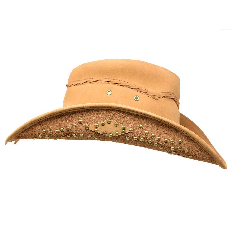 BULLHIDE Leather Collection Women's Hidden Pleasures Top Grain Leather Cowboy Hat with 3 3/8" Brim