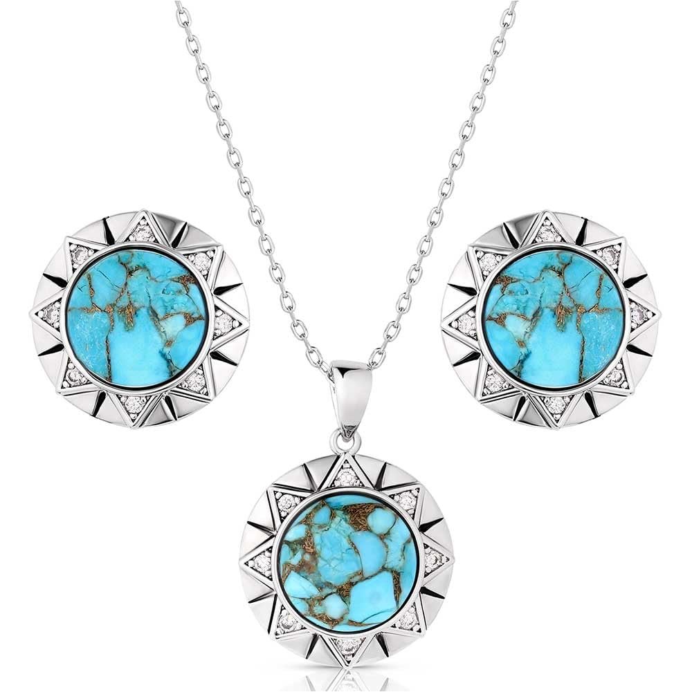 Montana Silversmiths Western Lifestyle Crafted Turquoise Jewelry Set