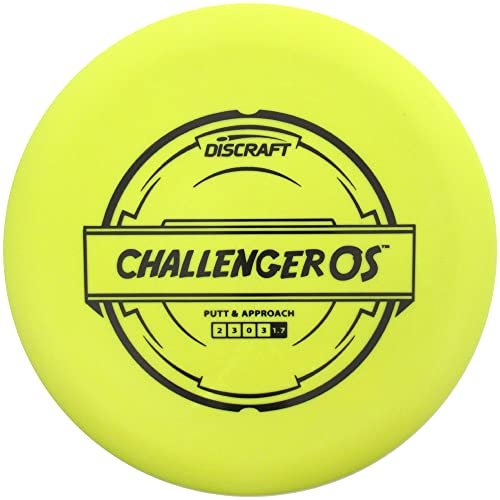 Discraft Challenger OS Putter Golf Disc - 173-174g - Yellow, Right-handed, Oversize Grip
