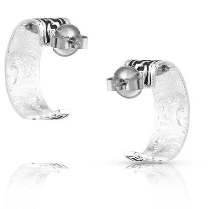 Montana Silversmiths Western Lifestyle Hoop Stud/Post Earrings