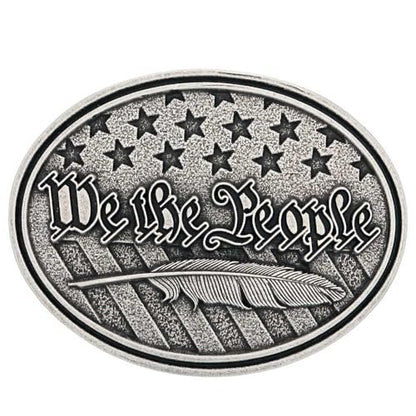 Montana Silversmiths Unisex We The People Antiqued Attitude Buckle Silver One Size