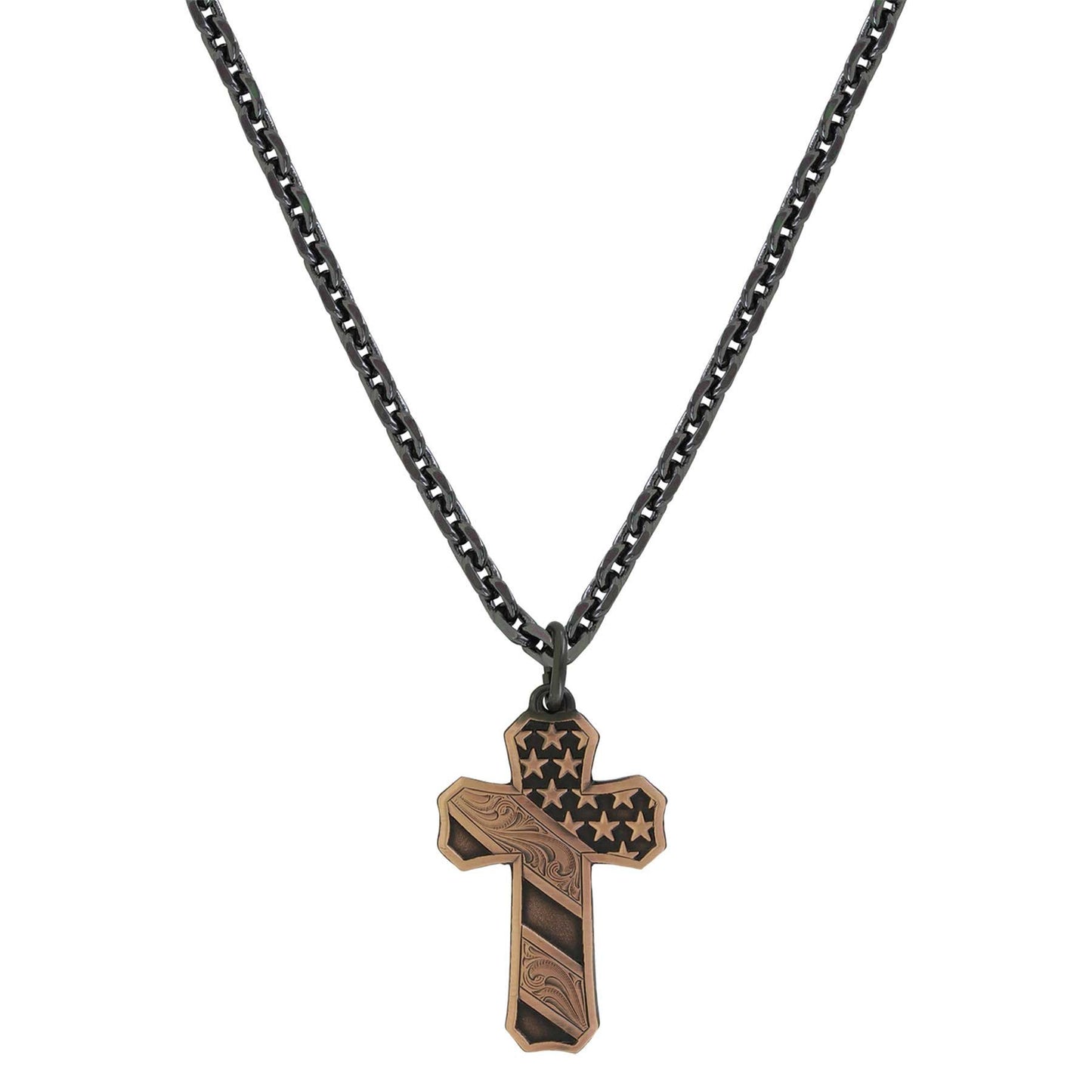 Montana Silversmiths Faded Glory Cross Necklace - NC3771BLB