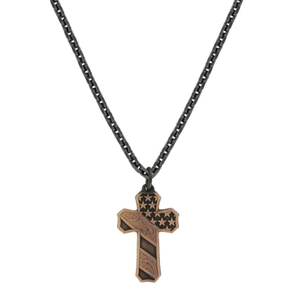 Montana Silversmiths Faded Glory Cross Necklace - NC3771BLB