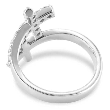 Montana Silversmiths Women's Fearless Faith Crystal Cross Ring - FFRG5538 One Size