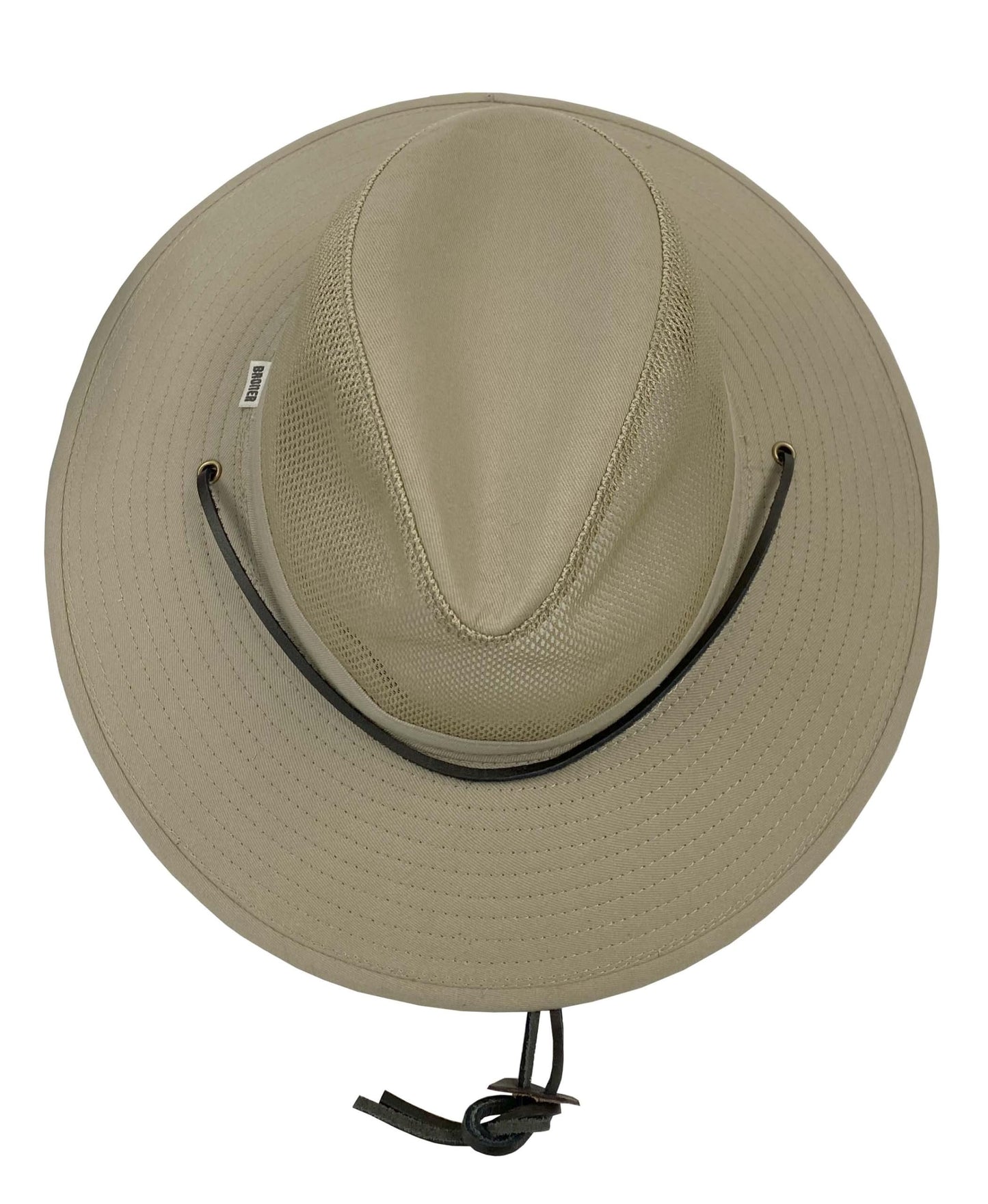 Broner Mens Solarweave Breezer Hat with Mesh Crown and Chincord