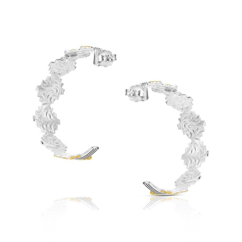 Montana Silversmiths Western Lifestyle Hoop Stud/Post Earrings