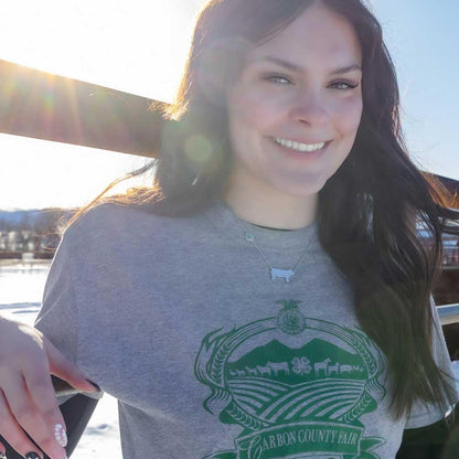 Montana Silversmiths Western Lifestyle 4-H Necklace (4-H Pig Showman)