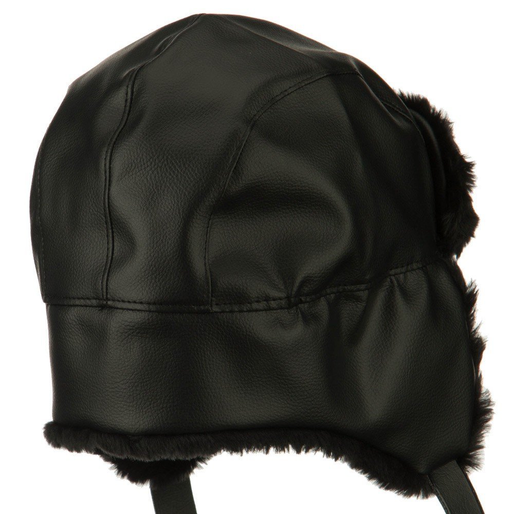 Broner Mens Vinyl Trooper Aviator Cap Hat