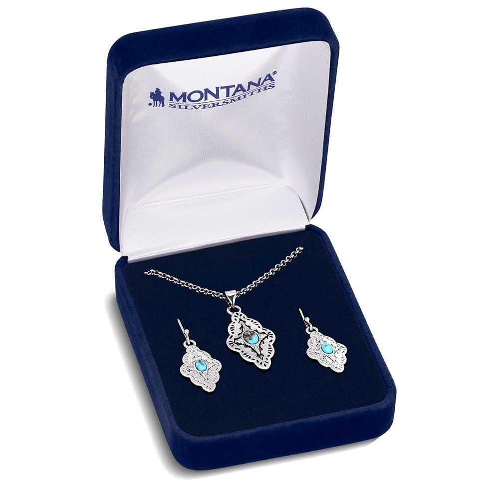 Montana Silversmiths Western Lifestyle Crafted Turquoise Jewelry Set