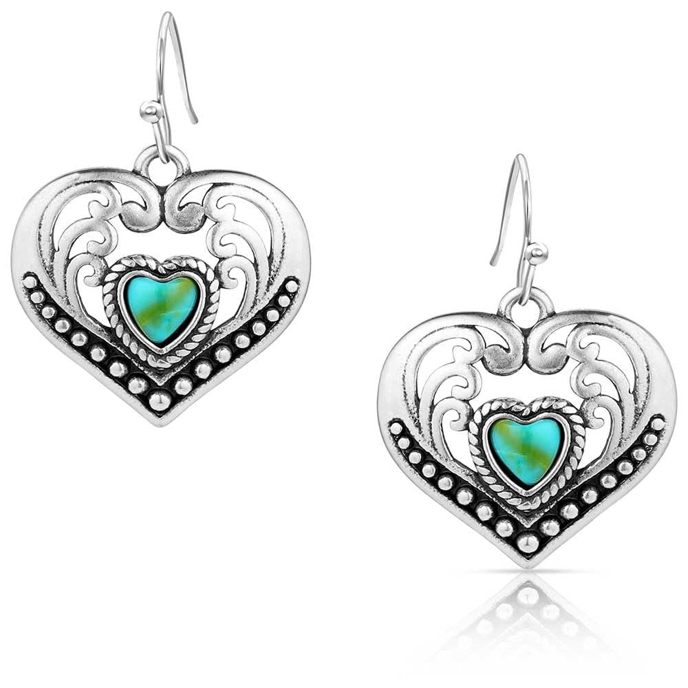 Montana Silversmiths Western Lifestyle Heart Earrings