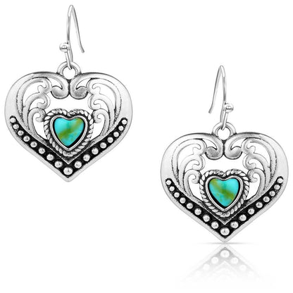 Montana Silversmiths Western Lifestyle Heart Earrings