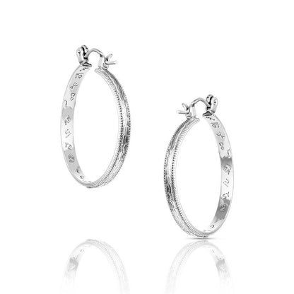 Montana Silversmiths Western Lifestyle Hoop Lever/Latch Earrings