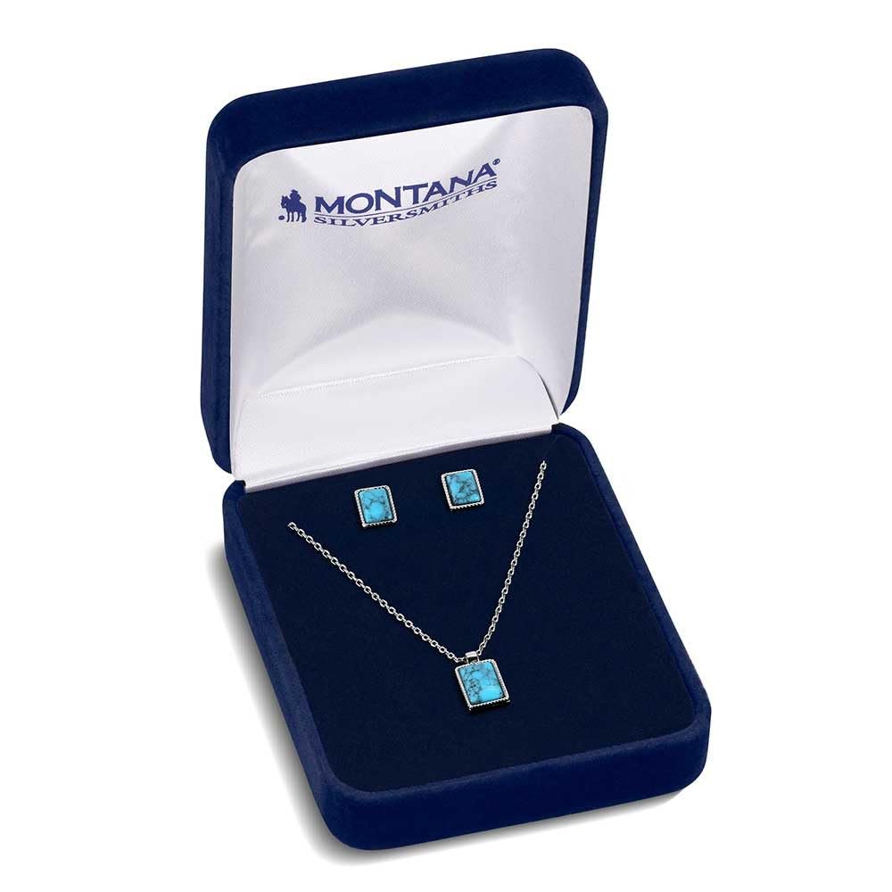Montana Silversmiths Western Lifestyle Crafted Turquoise Jewelry Set