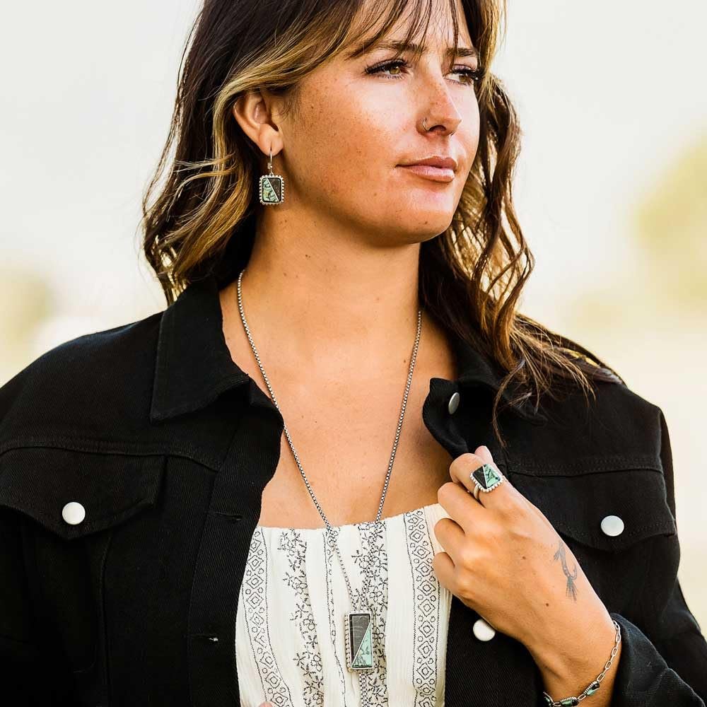 Montana Silversmiths Western Lifestyle Crafted Turquoise Drop/Dangle Earrings