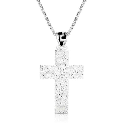 Montana Silversmiths Western Lifestyle Made in the USA Men's Christian Faith Cross Pendant Necklace