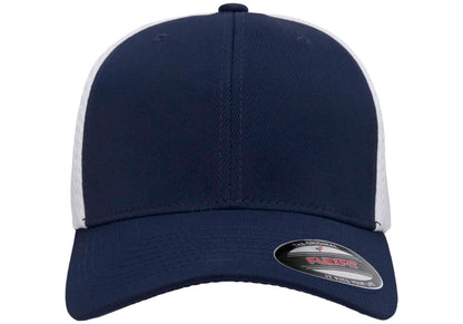 Flexfit 6533 Ultrafibre & Airmesh Fitted Cap Navy/White 2-Tone, XXL
