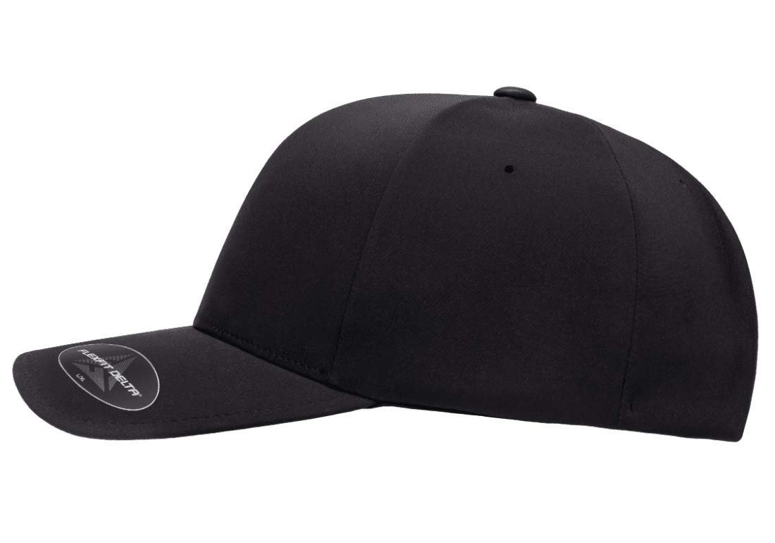 Flexfit Men's Delta Seamless Cap, Black, XXL