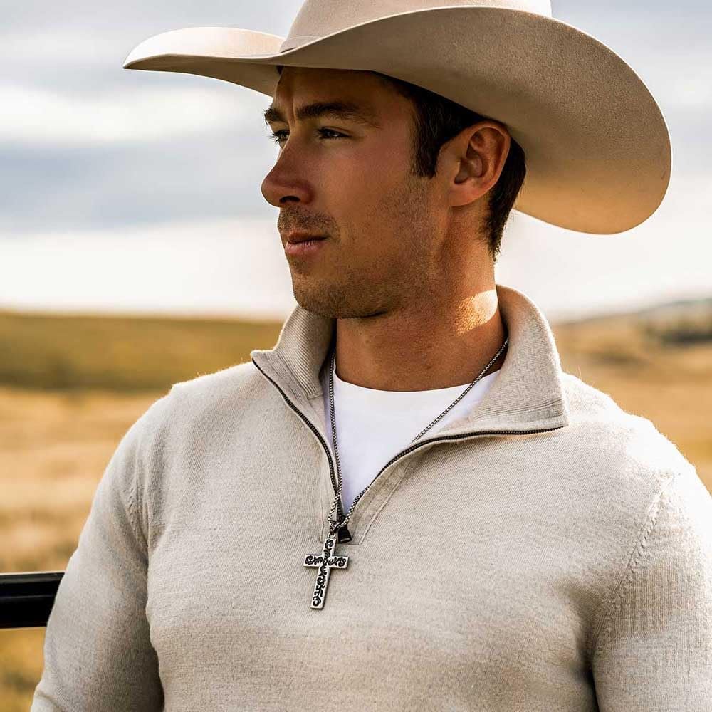 Montana Silversmiths Western Lifestyle Men's Cross Necklace