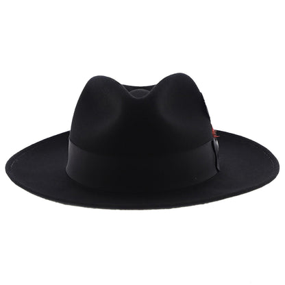 Stetson Men's Gurnee Crushable Soft Wool Felt Fedora Hat | Can Be Packed in a Travel Bag | Grosgrain Ribbon Hatband