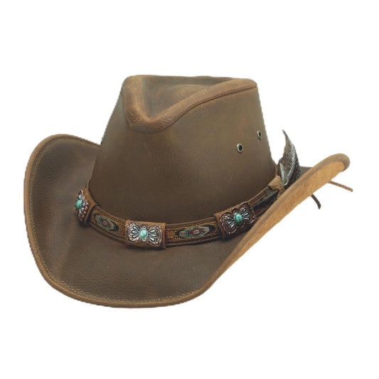 Bullhide Leather Roswell Brim 3 3/8" Cowboy Bronze Hat