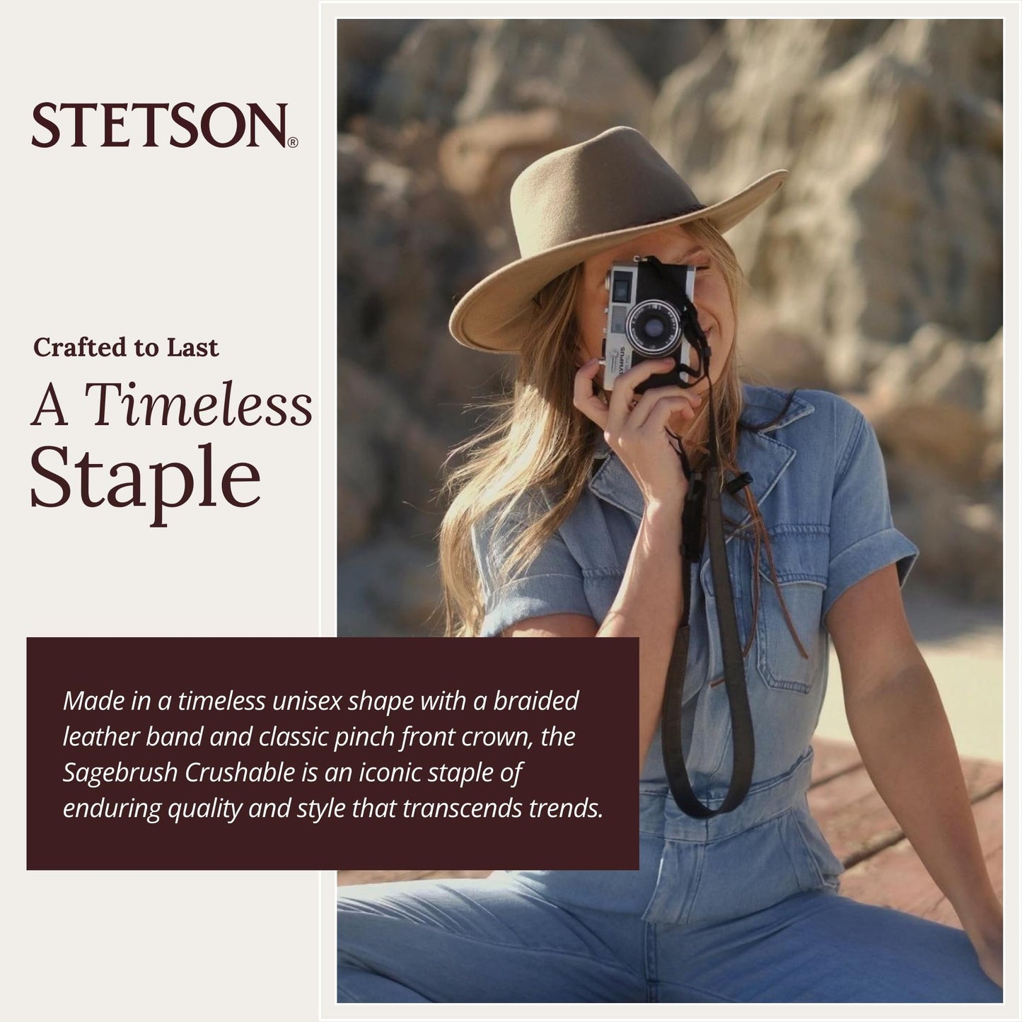 Stetson Sagebrush, Color: Mink, Size: L (OWSGBH-813423L0)