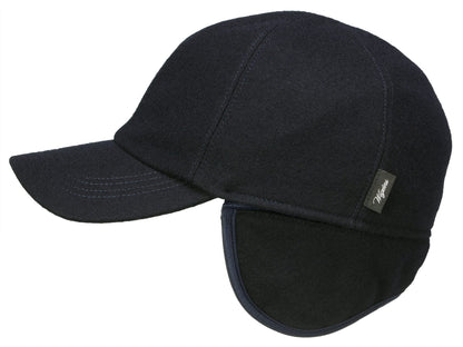 Wigens Kent 100% Wool Baseball Cap with Earflaps
