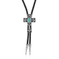 Montana Silversmiths Western Lifestyle Braided Leather Cord Silver Finished Arrow Pointed Tips Southwestern Style Bolo Tie